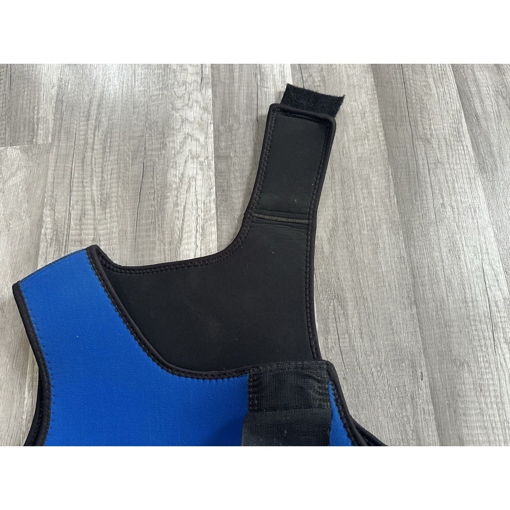 Blue Neoprene Wetsuit Full Length Sleeveless Diving Surfing Adult XS 32" Chest - Picture 8 of 16